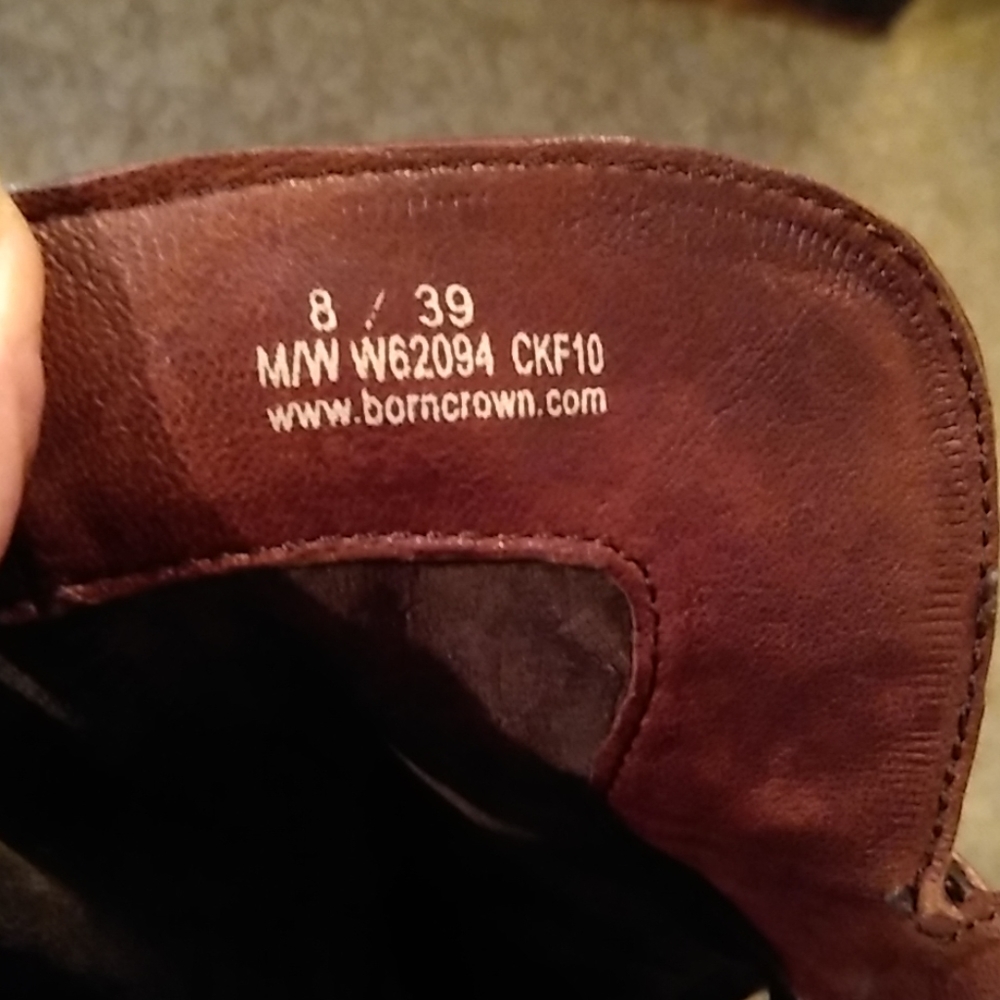 🌞🏷️ heavy leather boots by born crown size 8 - Picture 4 of 7